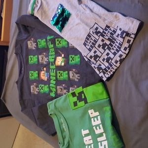 3 Minecraft Boys Shirts